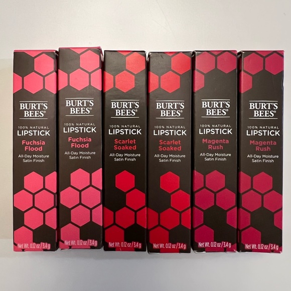 6 Burt’s Bees Lipsticks - Picture 1 of 3